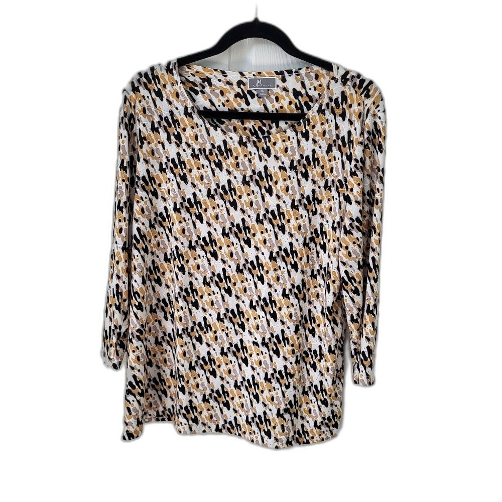Black and Gold Tunic with Hint of Sparkle - XL